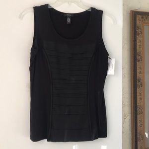 Dressy black top, Alfani, size M, NWT